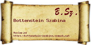 Bottenstein Szabina névjegykártya