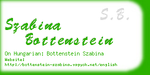 szabina bottenstein business card
